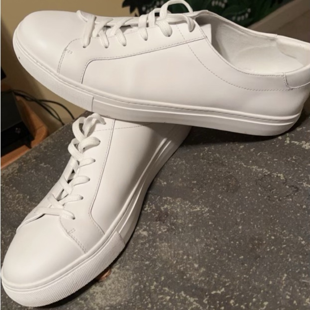 Kenneth Cole White Leather Premier Low Too Sneaker